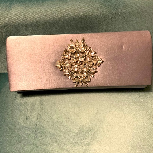 INC International Concepts Handbags - INC Clutch Purse Gray with rhinestones Good Condition